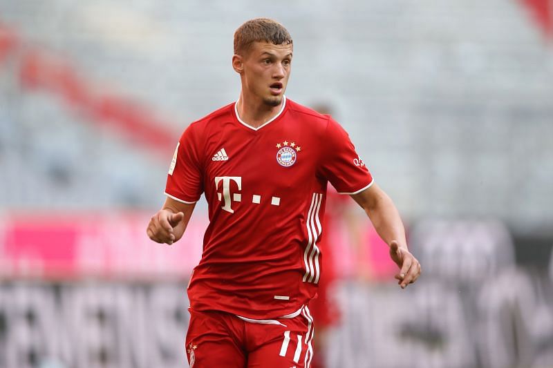 Michael Cuisance in action for Bayern Munich